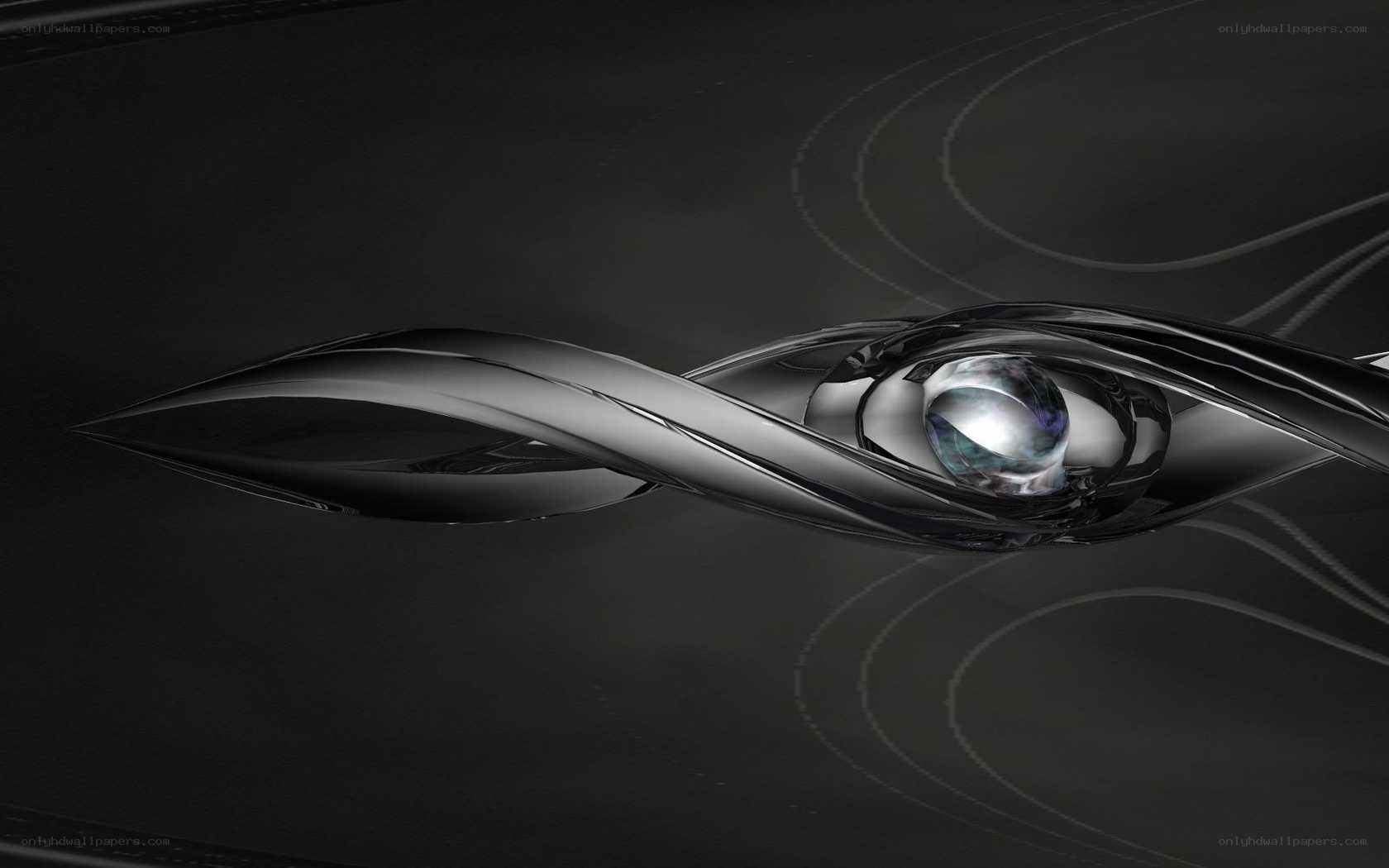 futuristic metallic eye sculpture