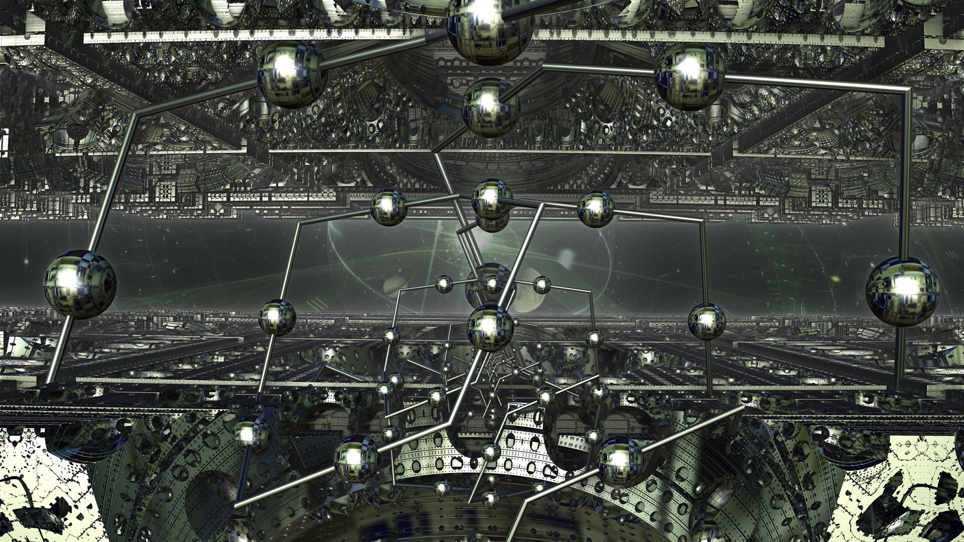 futuristic metallic structure