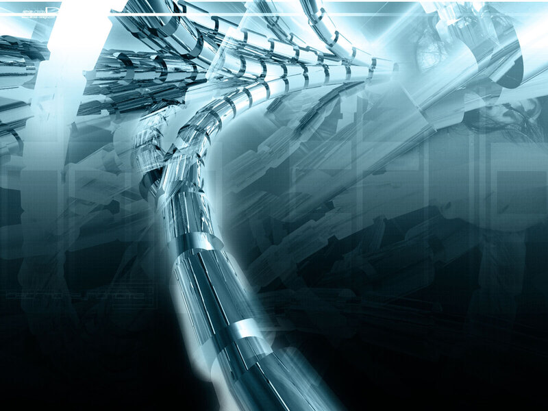 Futuristic Metallic Structure — Blue