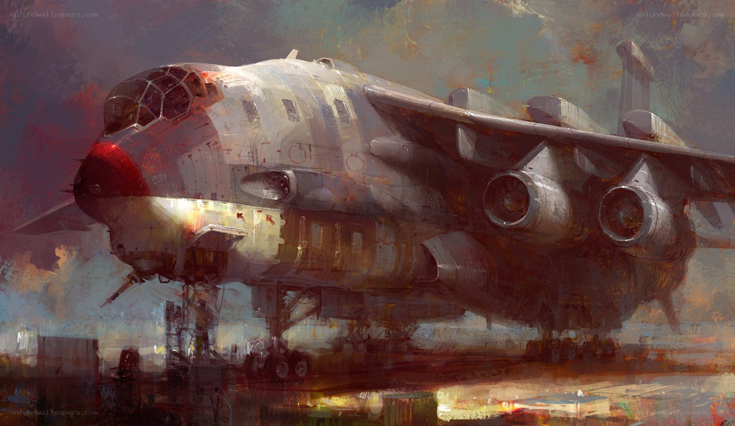futuristic military aircraft