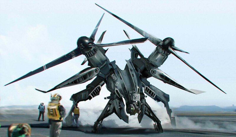 Futuristic Military Drone