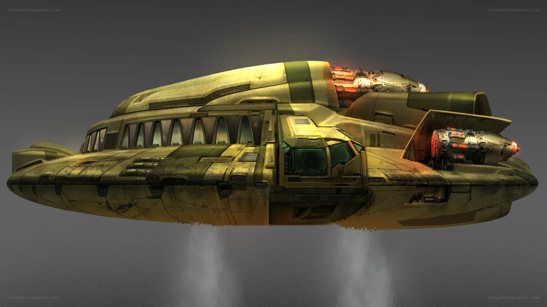 futuristic military spacecraft