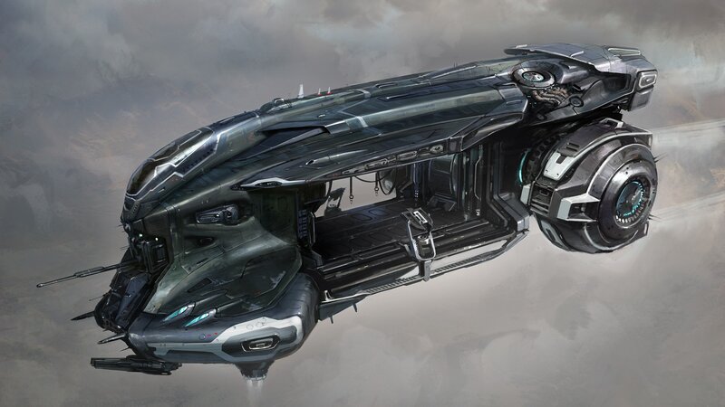 futuristic military transport vehicle