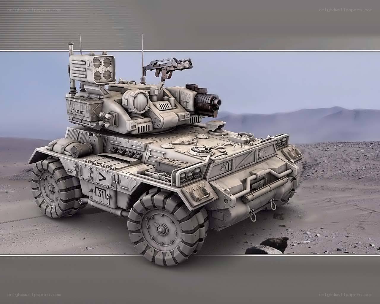 futuristic military vehicle