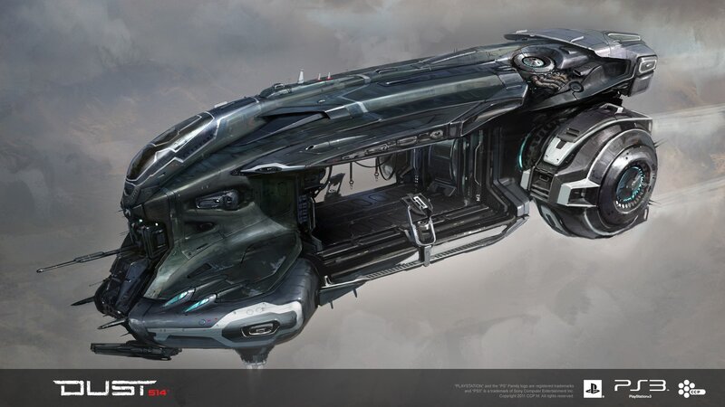 Futuristic Military Vehicle — Gray, Dramatic, Digital Art, Spaceship
