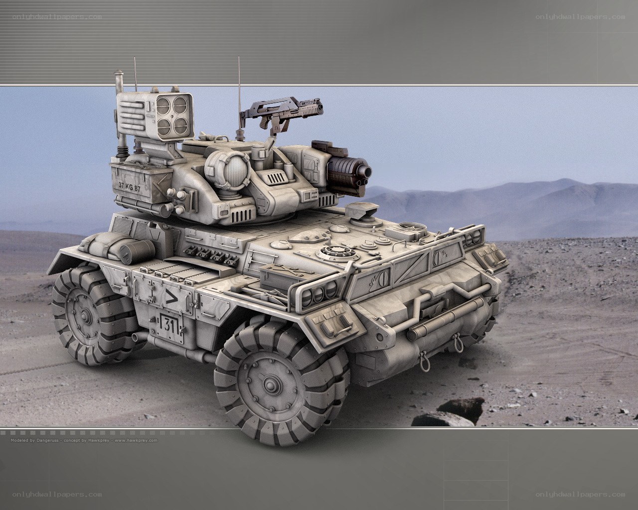 futuristic military vehicle