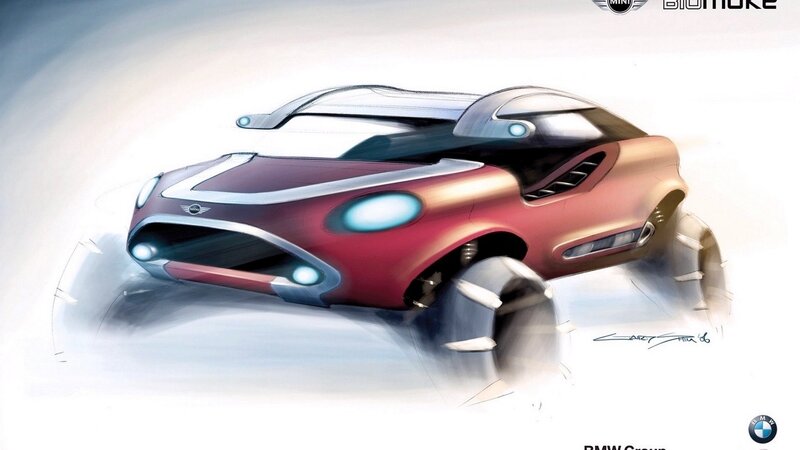 futuristic mini concept car