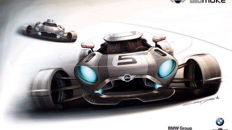 futuristic mini race car concept