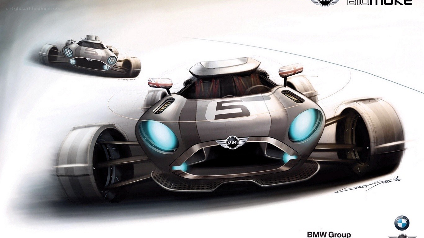 futuristic mini race car concept