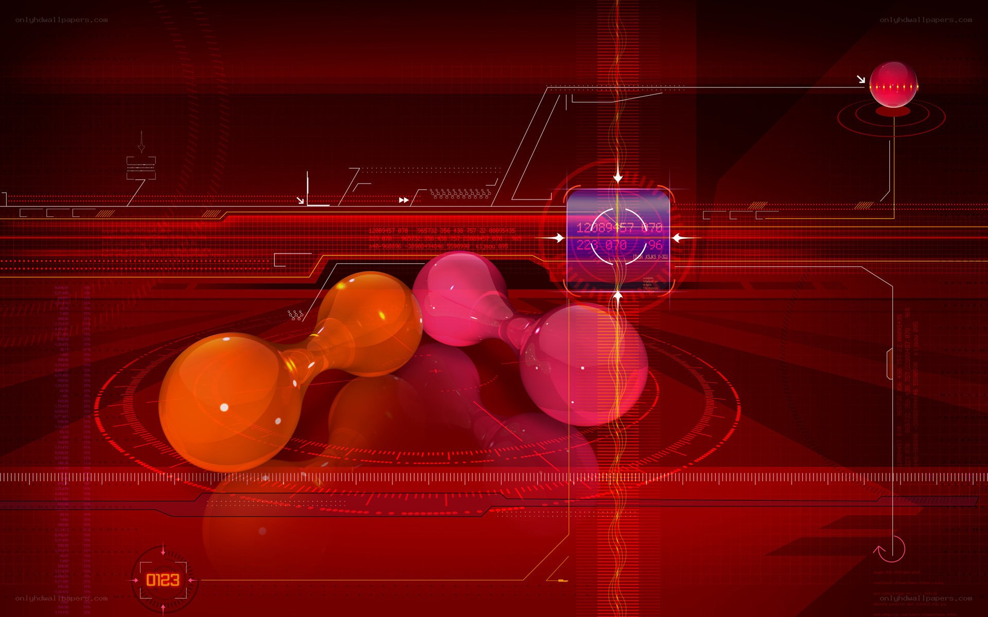 futuristic molecular interface