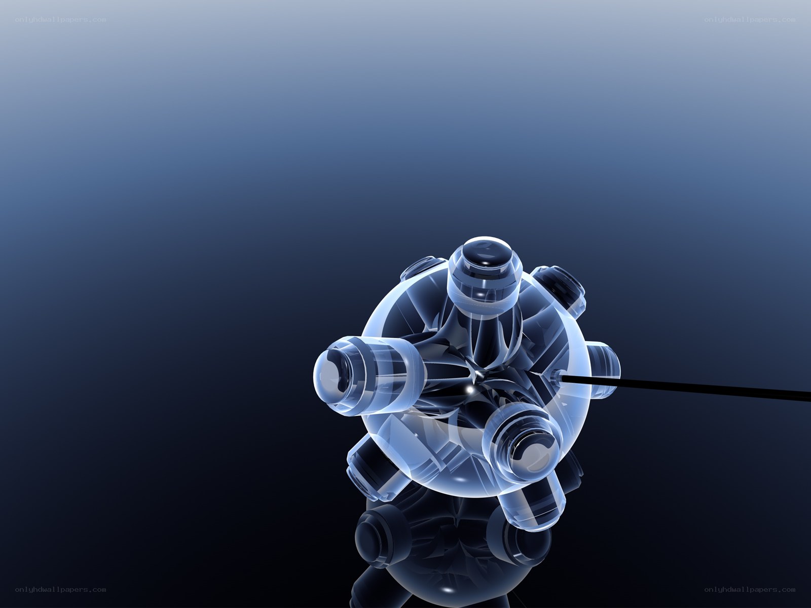 Futuristic molecular structure