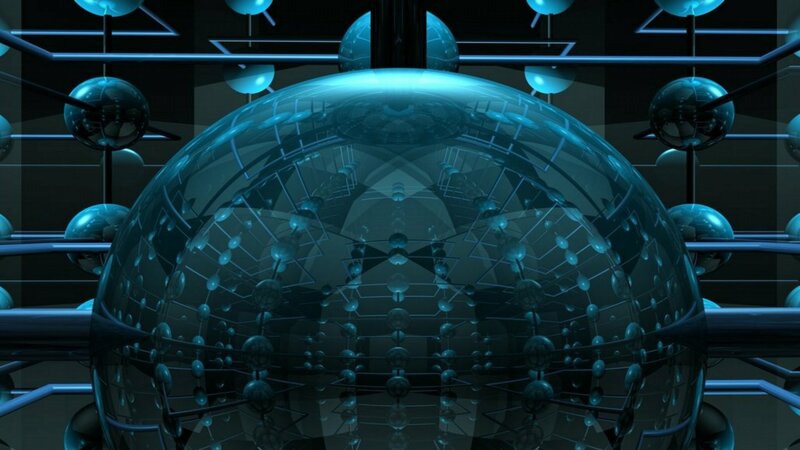 futuristic molecular structure