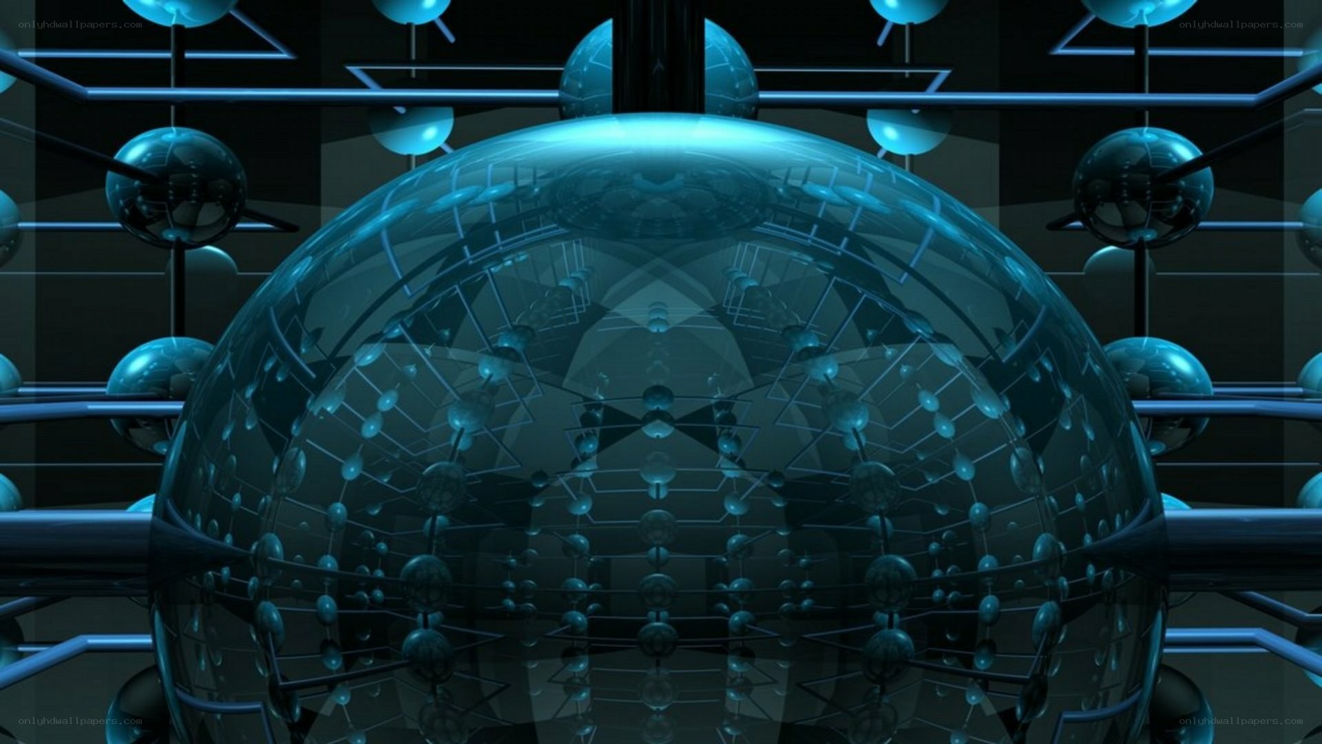 futuristic molecular structure