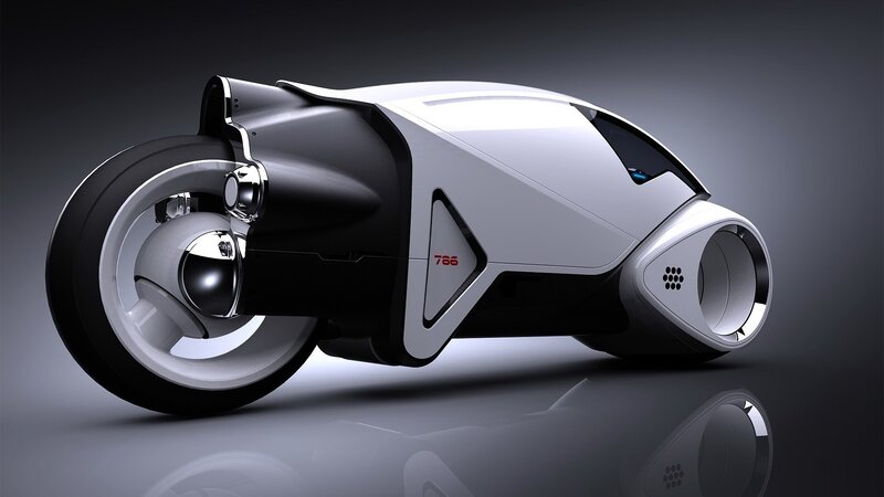 Futuristic Motorcycle — 3d Render