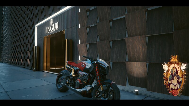Futuristic Motorcycle — Black, Dark, Night, 3d Render