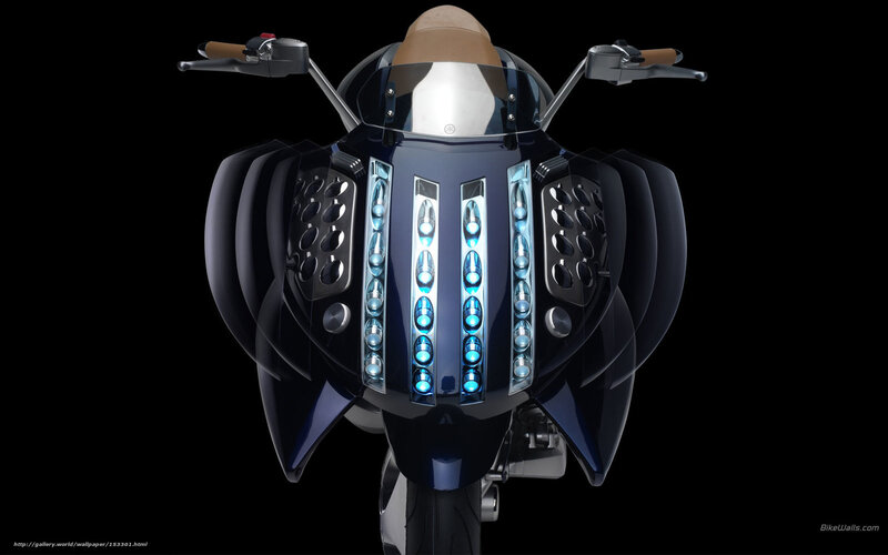 Futuristic Motorcycle — Black, Dramatic, 3d Render, Handlebars