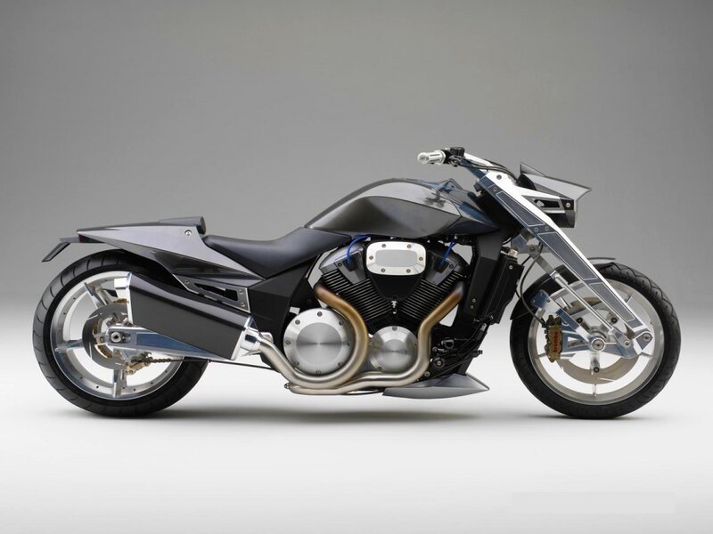 Futuristic Motorcycle — Black, Neutral, Photograph