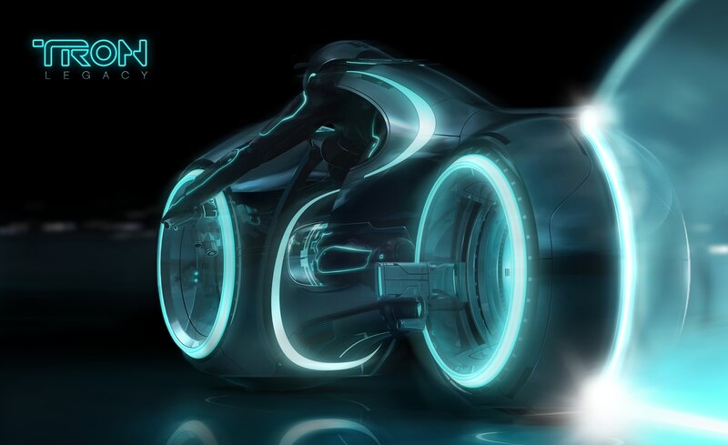 Futuristic Motorcycle — Blue, Dramatic, Night, Digital Art