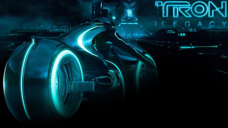 Futuristic Motorcycle — Blue, Dramatic, Night
