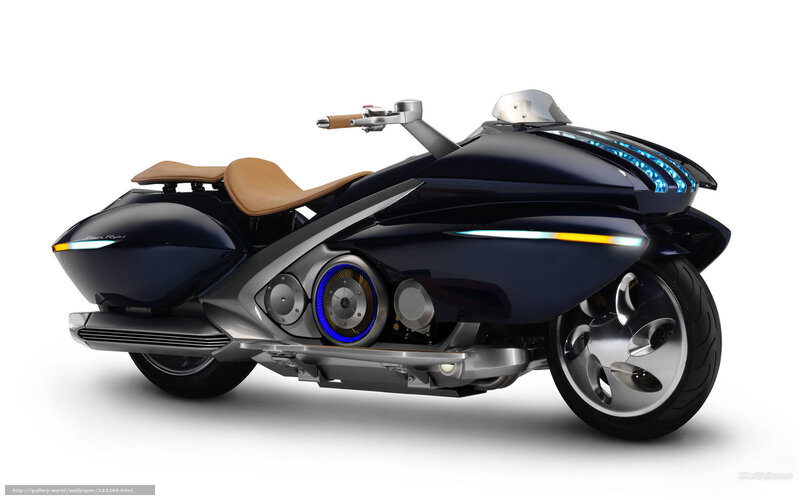 Futuristic Motorcycle — Blue, Sleek, 3d Render