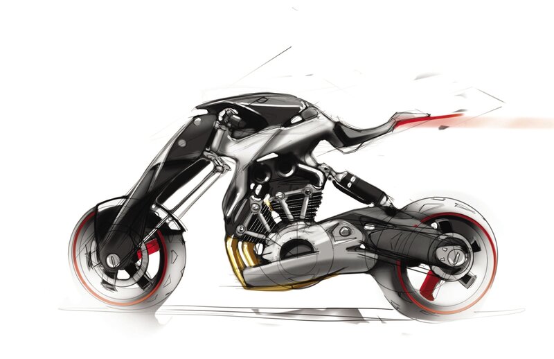 futuristic motorcycle concept