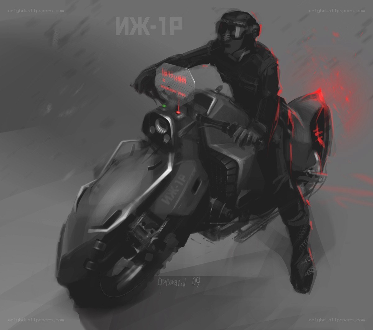futuristic motorcycle concept