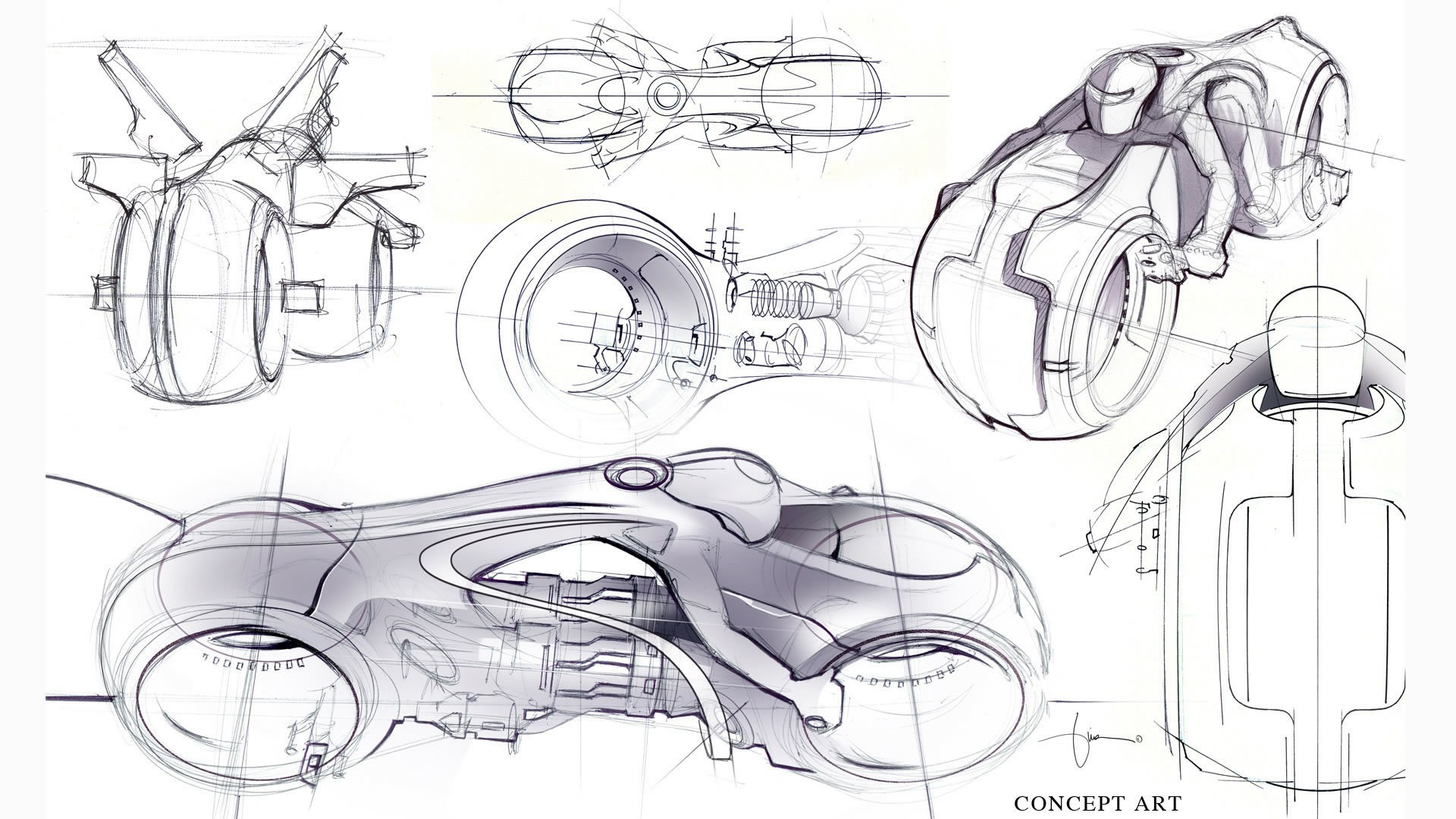 futuristic motorcycle concept art