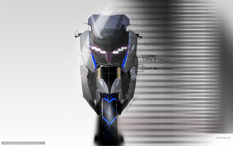 Futuristic Motorcycle Concept — Gray