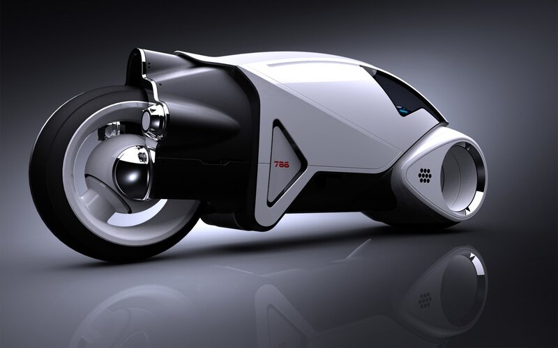 Futuristic Motorcycle — Wheel