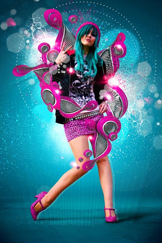 futuristic music dancer
