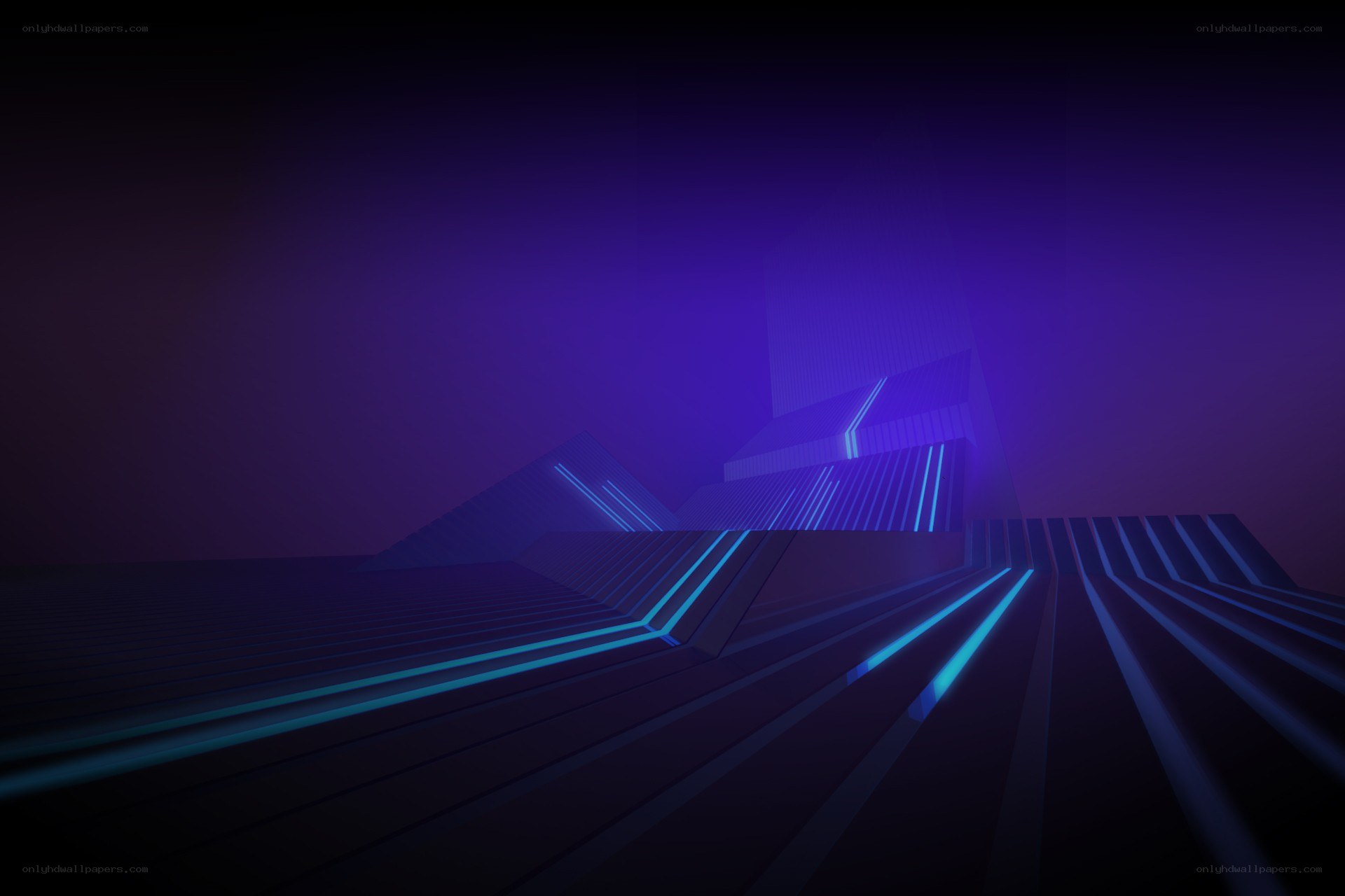 futuristic neon landscape