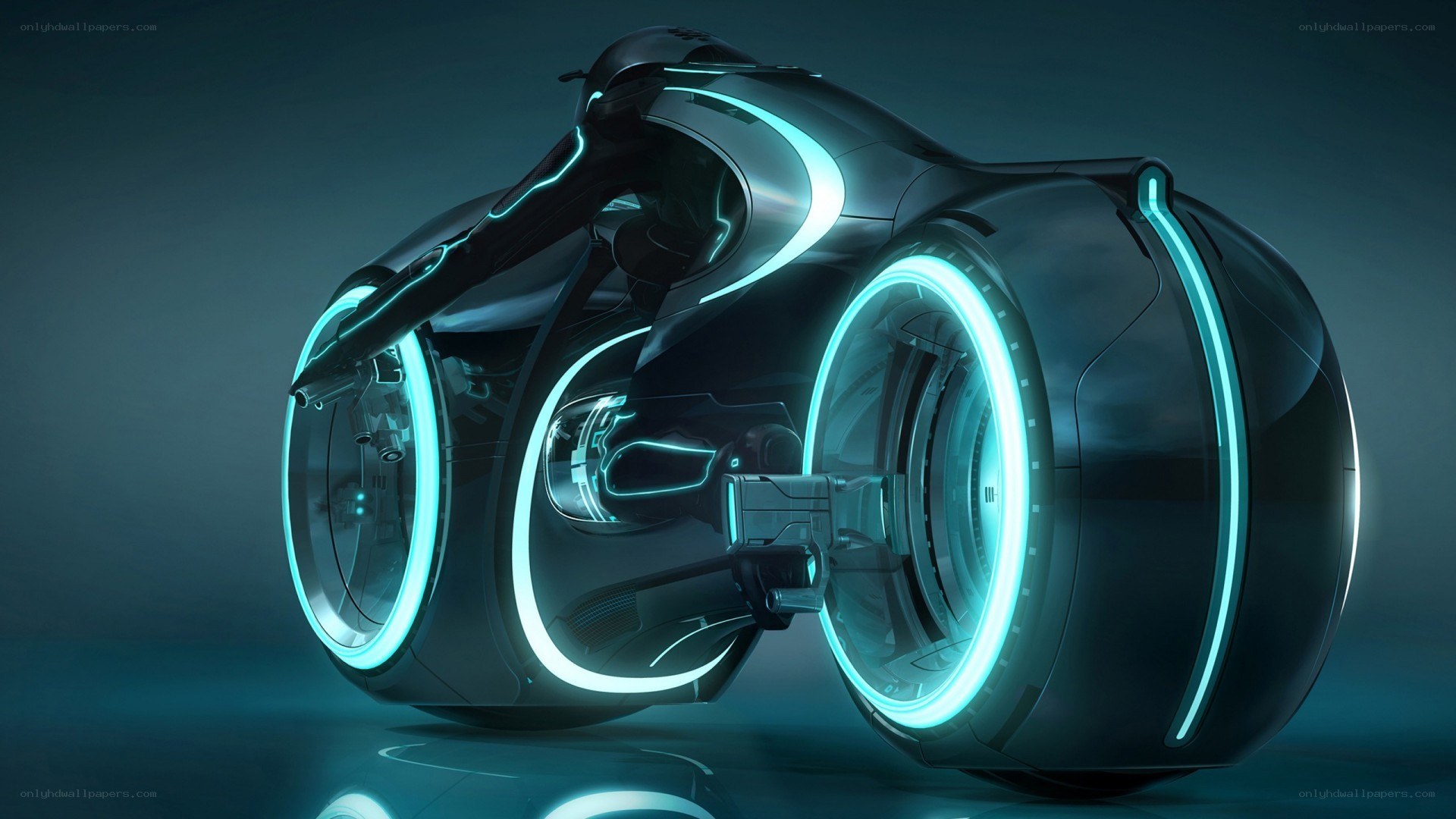 futuristic neon motorcycle