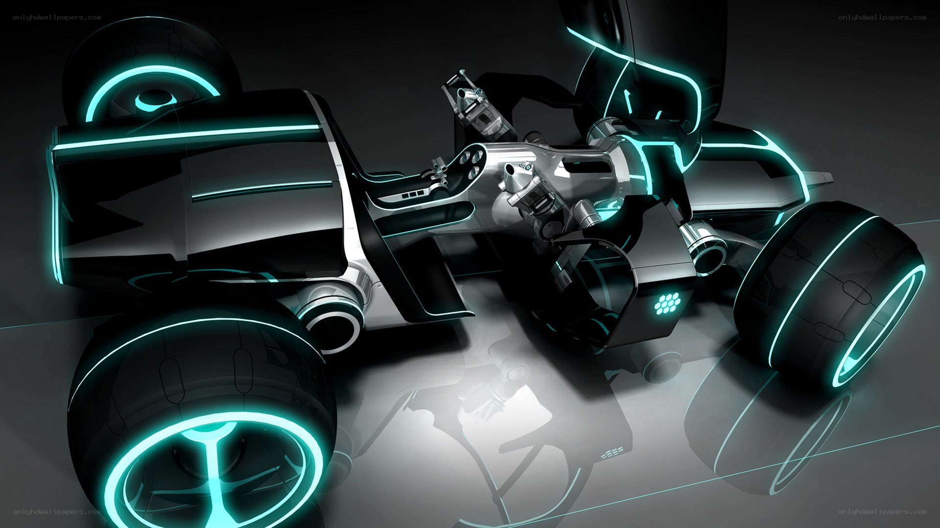 futuristic neon vehicle