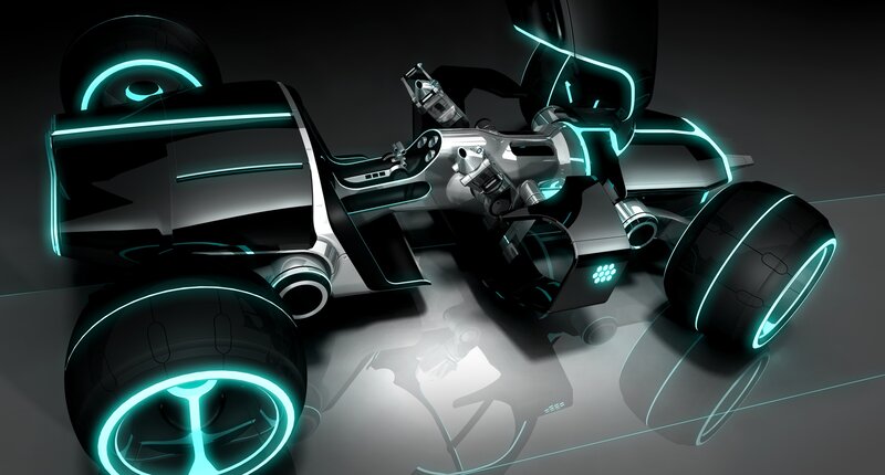 futuristic neon vehicle