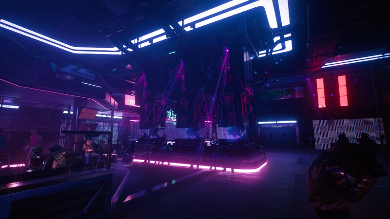 Futuristic Nightclub Interior — Purple