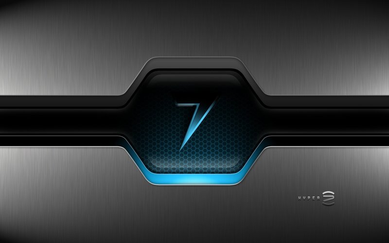 futuristic number seven design
