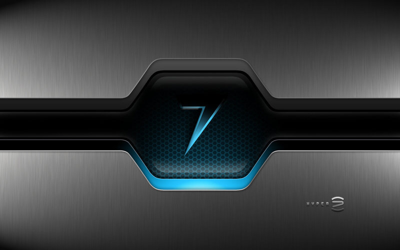 futuristic number seven design