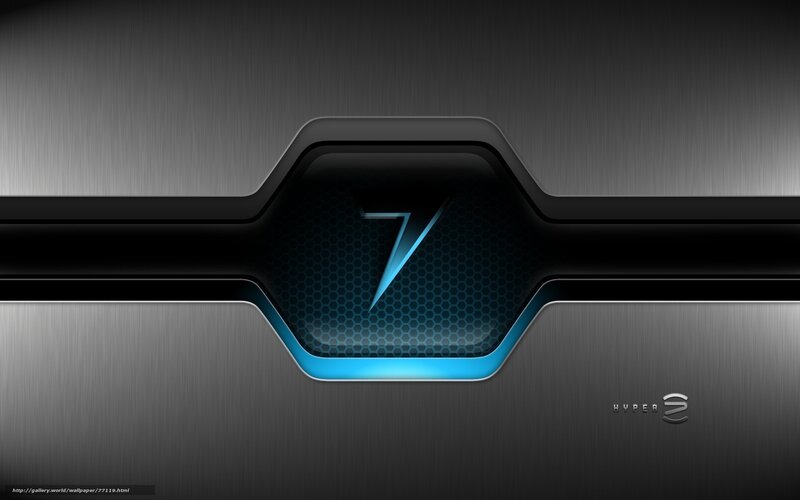 futuristic number seven design