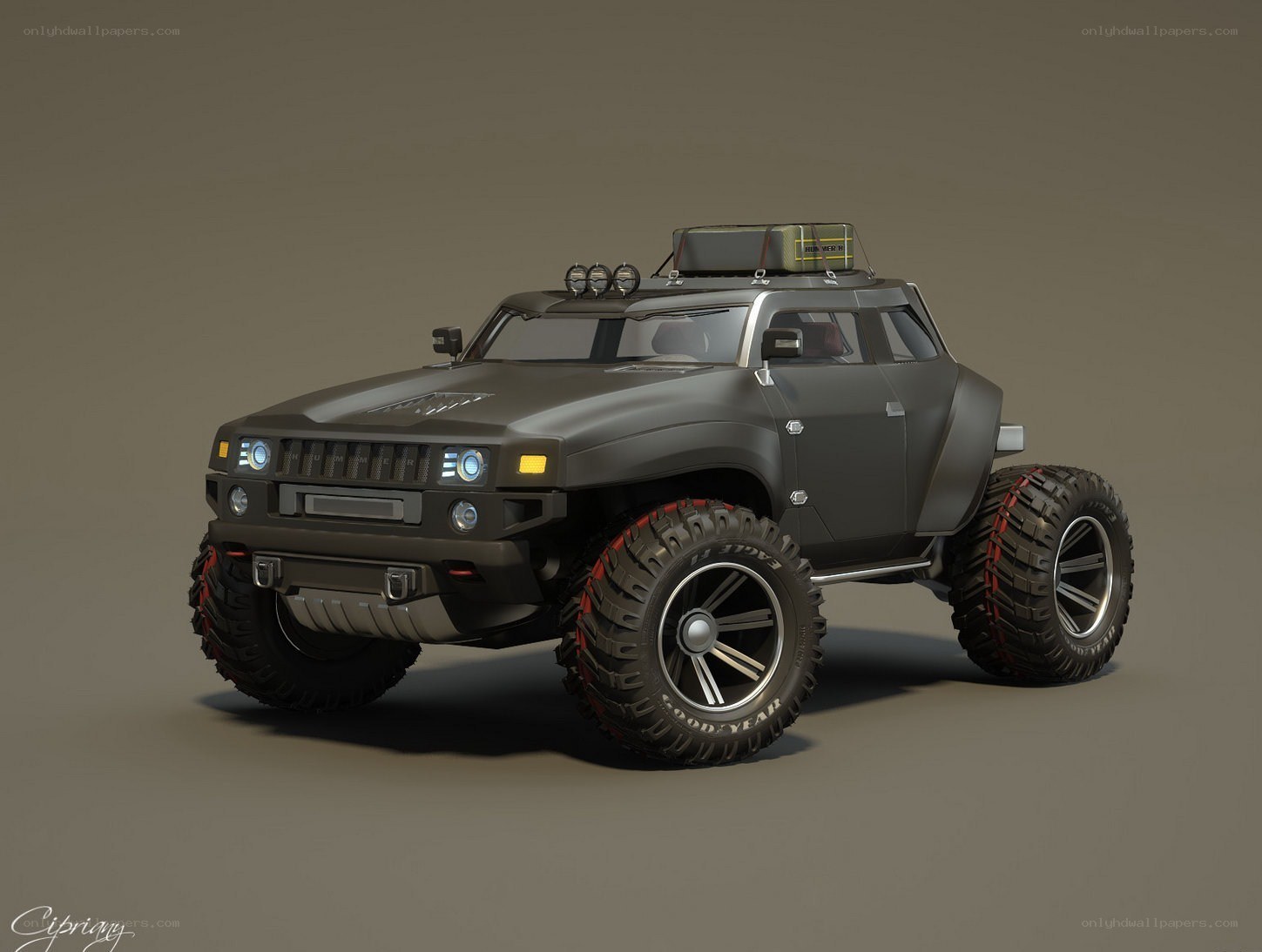 futuristic off-road vehicle