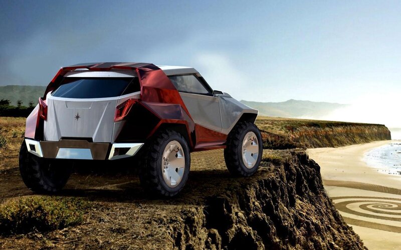 Futuristic Off-road Vehicle — Silver