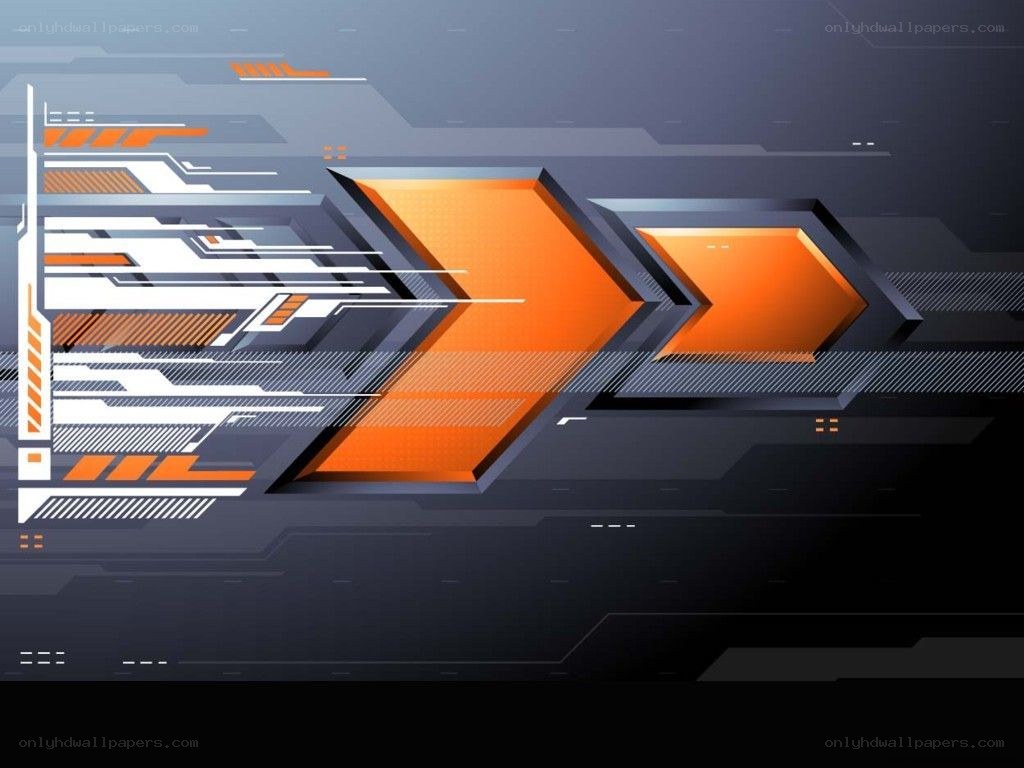 futuristic orange arrow design