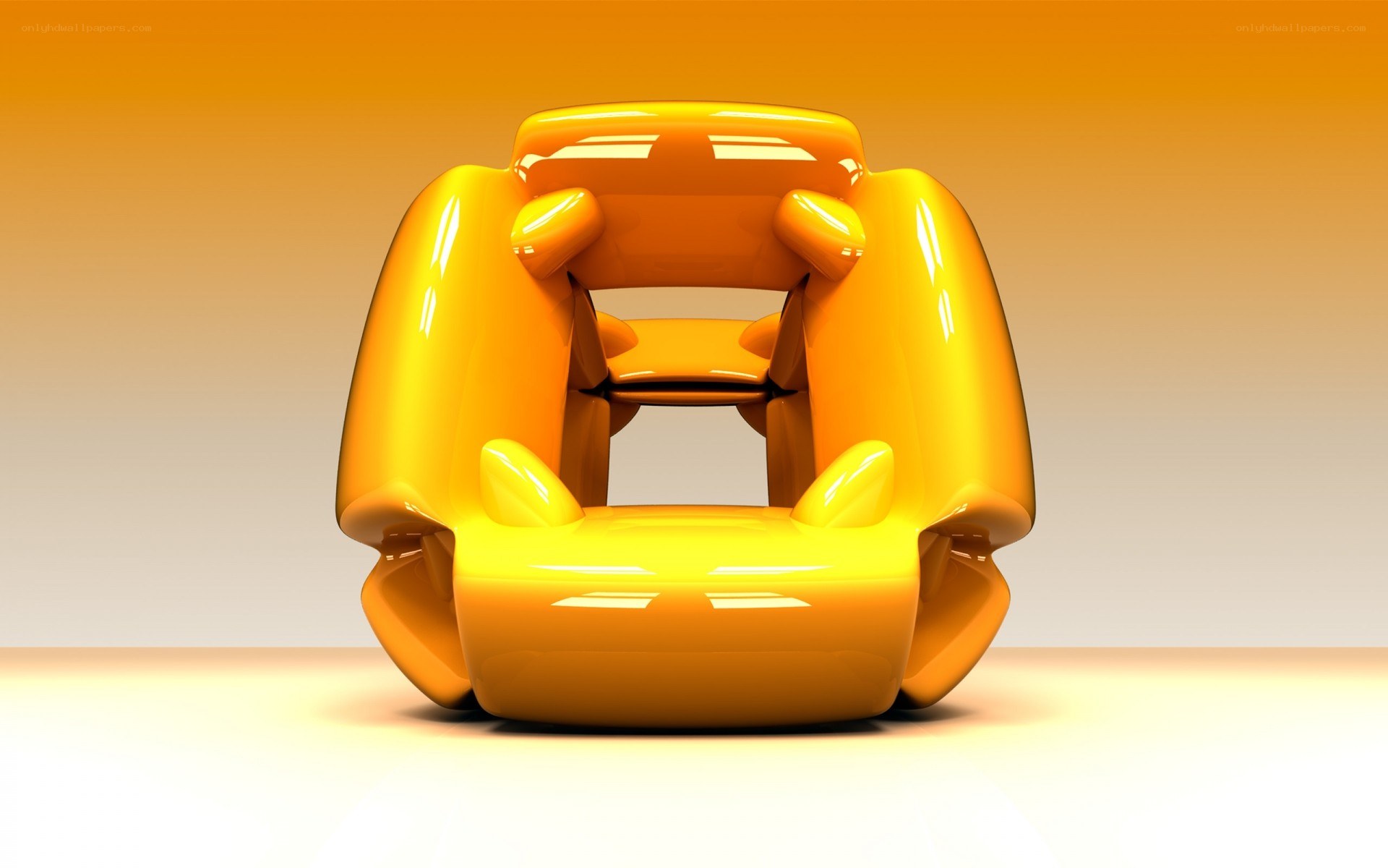 futuristic orange chair