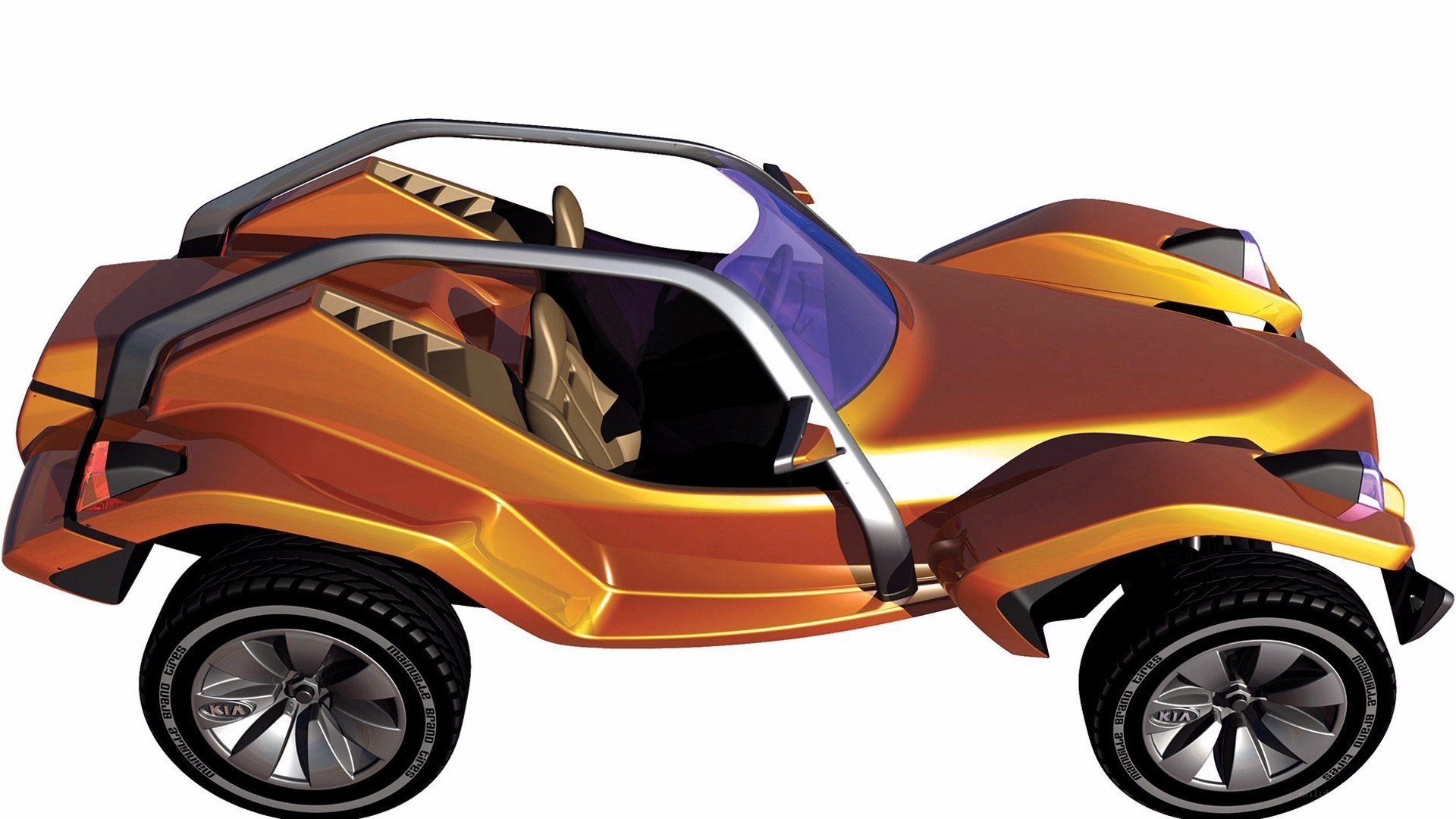 futuristic orange concept car