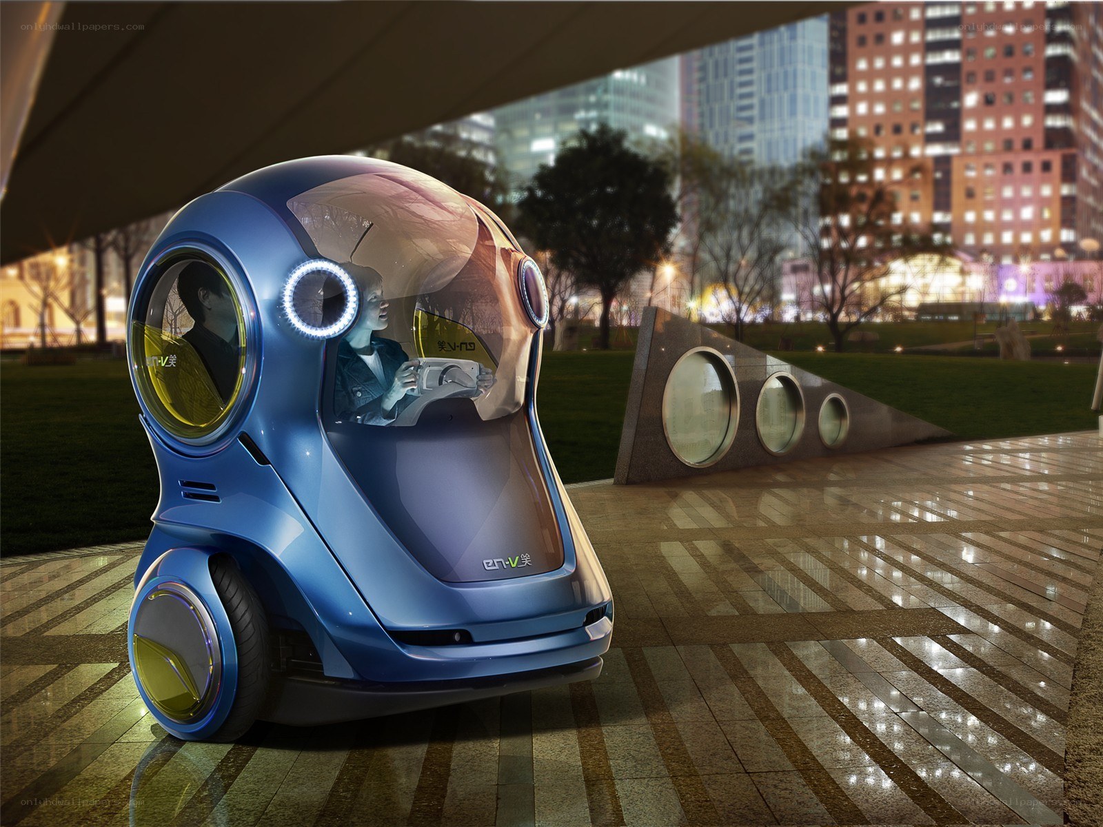 Futuristic personal electric vehicle