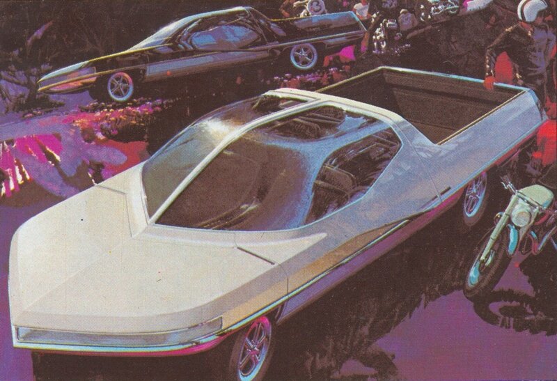 Futuristic Pickup Truck — White