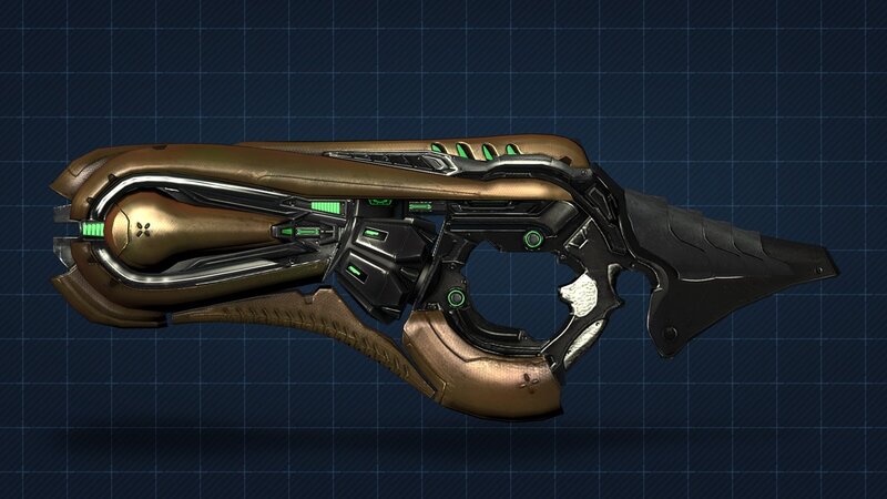 Futuristic Pistol — Brown