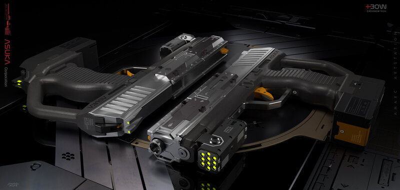 Futuristic Pistols — Black