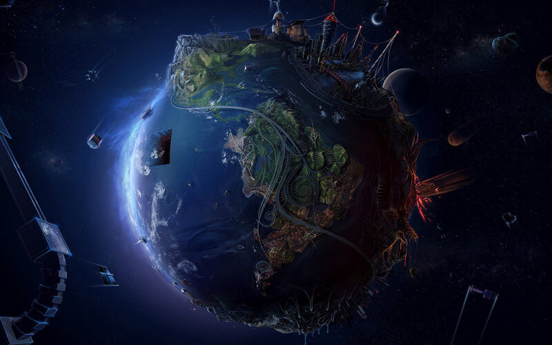 Futuristic Planet Earth