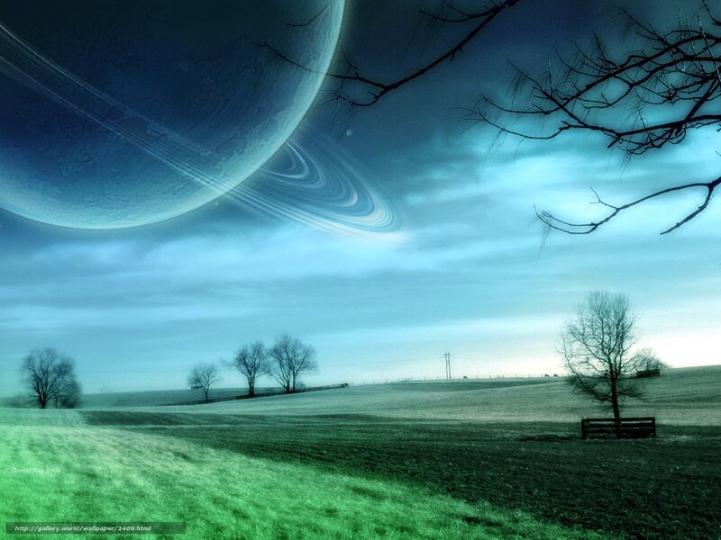 Futuristic planet landscape