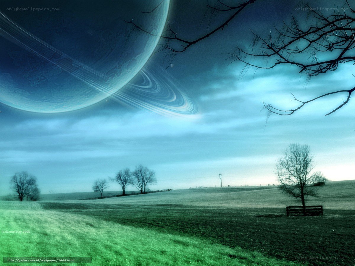 Futuristic planet landscape